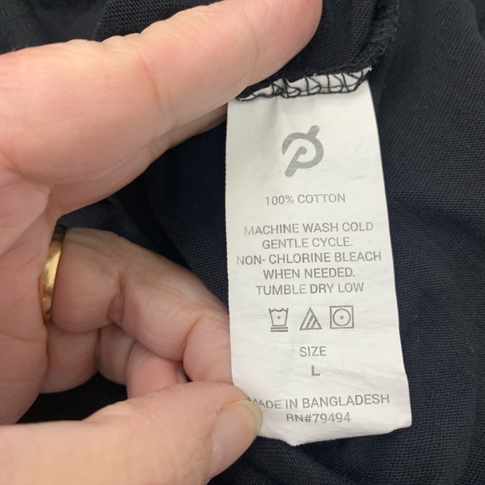 Peloton Unisex Size Large Century Shirt Tee 100 Ride Black Cotton Short Sleeve - Picture 9 of 10